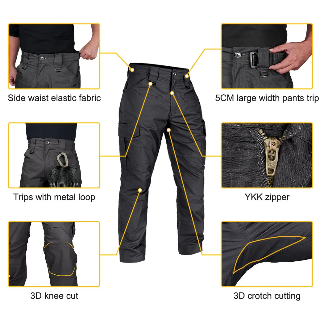 IDOGEAR BSR Men's Flex Tactical Pant Lightweight Stretch Work Cargo Pants EDC Casual Trouser Outdoor Sport Hiking Pant 3213