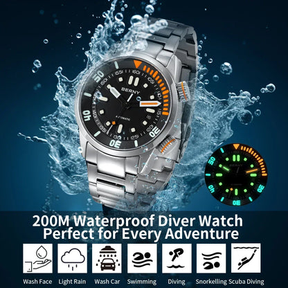 Automatic Dive Watch for Men Super Luminous Original Design