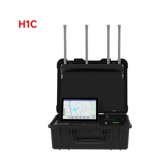 H1C portable drone detector, with a full range detection and positioning distance of 1-10 KM
