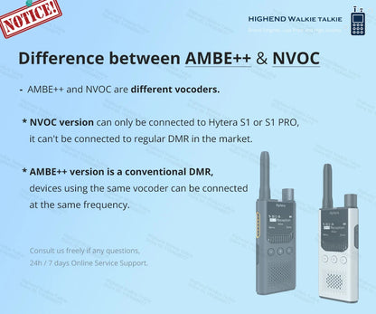 HYTERA S1 Pro DMR UHF Two-way Radio NVOC Encryption
