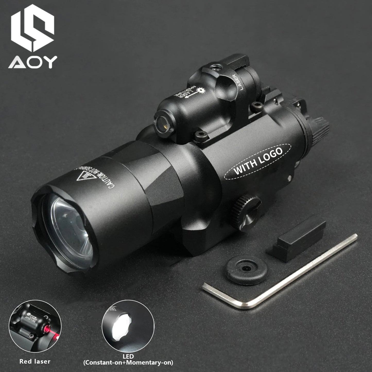 Tactical X400V Red Laser+LED White Flashlight Constant/Momentary X400U X400 Metal Hanging Scout Light Hunting Accessory