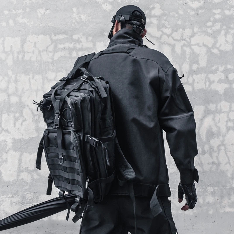 Tactical Techwear  Cargo Jacket Mens Outdoor Sport Functional Windbreaker
