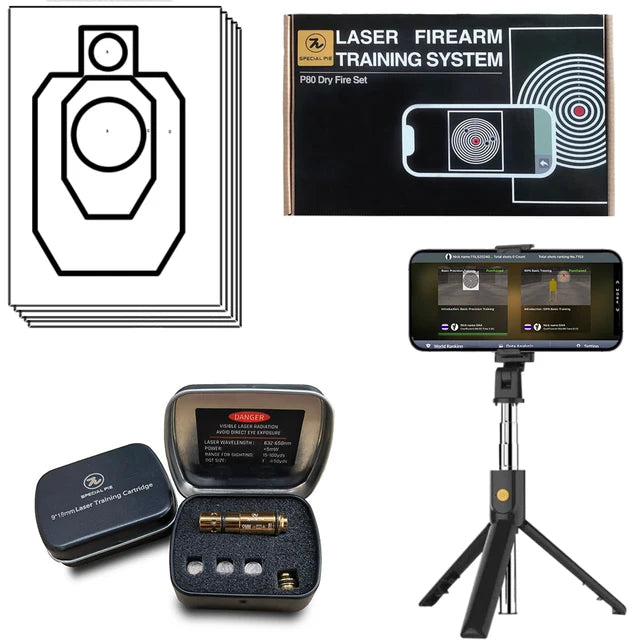 Dry fire training systems, indoor and outdoor laser detection training kit