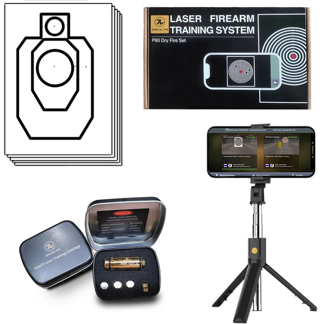 Dry fire training systems, indoor and outdoor laser detection training kit