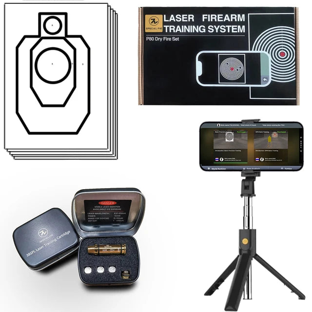 Dry fire training systems, indoor and outdoor laser detection training kit