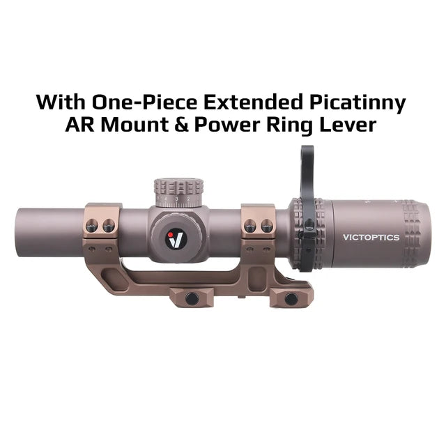 VictOptics S6 1-6x24 SFP Riflescope With Red&Green Illumination Turret lock System Wide Field of View Design For AR 15 .223 5.56