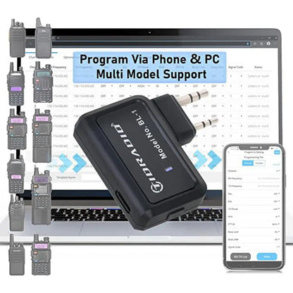 Walkie Talkie Wireless Programmer Phone APP Programming for UV 5R BF-888S Ham Radio Multiple Model No Driver Issue USB Cable
