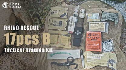 IFAK Refill Supplies, Rhino Rescue Trauma Kit,Combat Survival Gear Medical Kit,Tactical for Emergency First Aid,