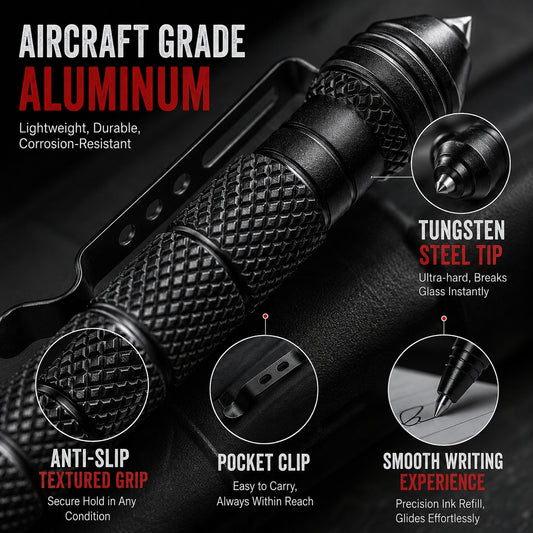 Multi-Function Military Tactical EDC Tools Survival Supplies Emergency Glass Breaker Ballpoint